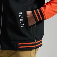 Men's Nike Black/Orange Baltimore Orioles Authentic Collection Dugout Relaxed Full-Zip Bomber Jacket