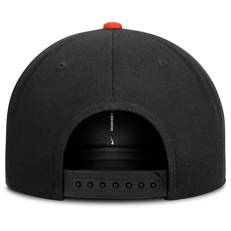 Men's Nike Black/Orange Baltimore Orioles Primetime Pro Dri-FIT Snapback Hat