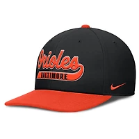 Men's Nike Black/Orange Baltimore Orioles Pro Performance Snapback Hat