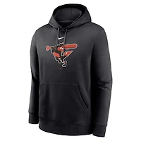 Men's Nike Black Baltimore Orioles Alternate Logo Club Pullover Hoodie