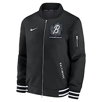 Men's Nike  Black Baltimore Orioles Authentic Collection City Connect Full-Zip Bomber Jacket