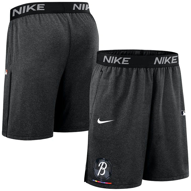 Men's Nike Black Baltimore Orioles Authentic Collection City Connect Performance Knit Shorts