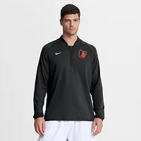 Men's Nike Black Baltimore Orioles Authentic Collection Dri-FIT Raglan Half-Zip Pullover