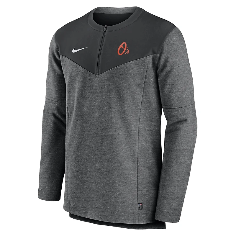 Men's Nike Black Baltimore Orioles Authentic Collection Game Time Performance Half-Zip Top
