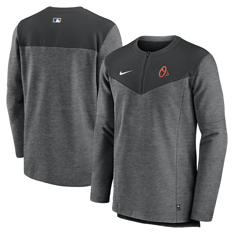 Men's Nike Black Baltimore Orioles Authentic Collection Game Time Performance Half-Zip Top