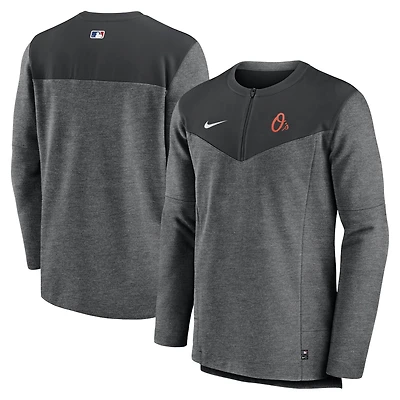 Men's Nike Black Baltimore Orioles Authentic Collection Game Time Performance Half-Zip Top