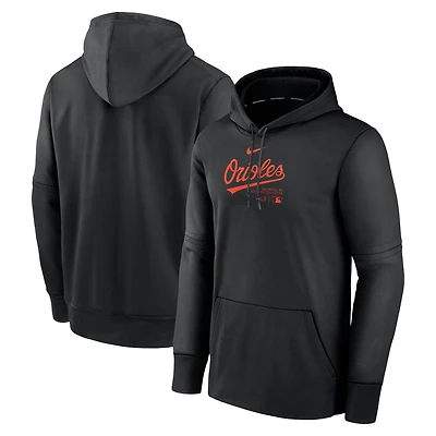 Sweat à capuche Nike noir Baltimore Orioles Authentic Collection Performance pour homme