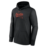 Sweat à capuche Nike noir Baltimore Orioles Authentic Collection Practice Performance pour homme