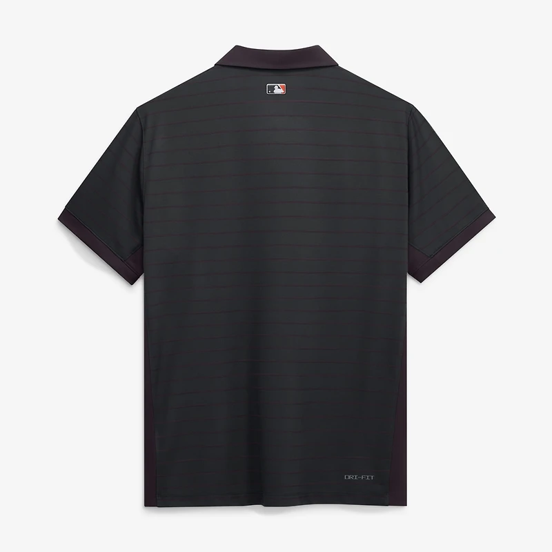 Polo rayé Victory Dri-FIT de la collection Authentic des Orioles Baltimore, noir, pour homme