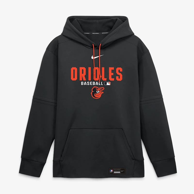 Sweat à capuche Nike Therma-FIT Authentic Collection pour homme, noir, Baltimore Orioles
