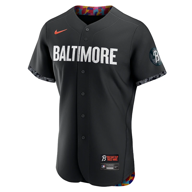 Maillot authentique Nike Baltimore Orioles City Connect pour homme, noir