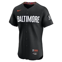 Maillot Nike City Connect Elite noir pour homme des Orioles de Baltimore