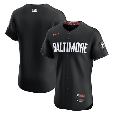 Maillot Nike City Connect Elite noir pour homme des Orioles de Baltimore