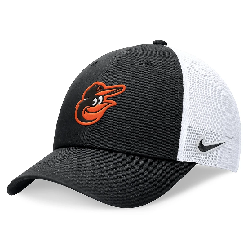 Casquette réglable Nike Black Baltimore Orioles Club Trucker pour homme