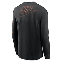 Men's Nike Black Baltimore Orioles Cooperstown Collection Knockout Long Sleeve T-Shirt