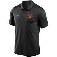 Polo Nike noir Baltimore Orioles Cooperstown Collection Logo Franchise Performance pour homme