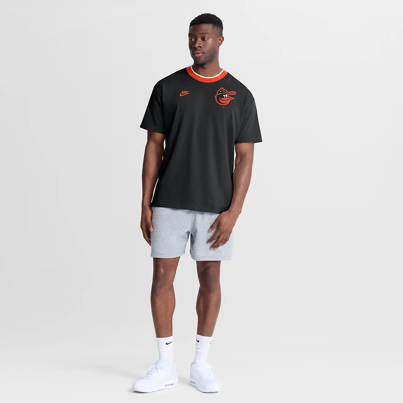 Men's Nike Black Baltimore Orioles Cooperstown Collection Ringer T-Shirt