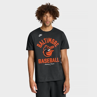 T-shirt Nike noir pour homme, collection Baltimore Orioles Cooperstown