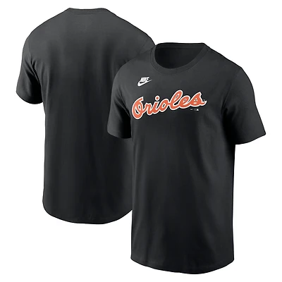 T-shirt Nike noir pour homme, collection Cooperstown, avec logo des Baltimore Orioles