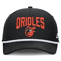 Casquette ajustable Nike noire Baltimore Orioles Cooperstown Rise pour homme