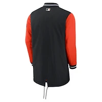 Veste entièrement zippée Nike noire Baltimore Orioles Dugout Performance pour homme