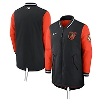 Veste entièrement zippée Nike noire Baltimore Orioles Dugout Performance pour homme