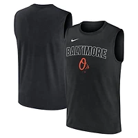 Men's Nike Black Baltimore Orioles Knockout Dri-FIT Muscle Tank Top