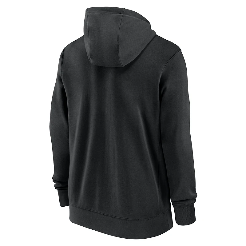 Sweat à capuche entièrement zippé Nike Baltimore Orioles Knockout Script pour homme, noir