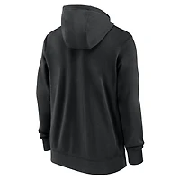Sweat à capuche entièrement zippé Nike Baltimore Orioles Knockout Script pour homme, noir
