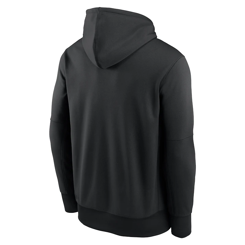Sweat à capuche Nike Therma noir pour homme, logo principal des Orioles de Baltimore
