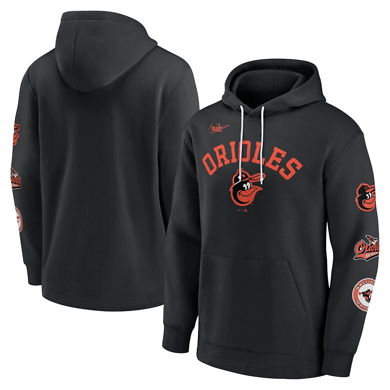 Sweat à capuche Nike Baltimore Orioles Rewind Lefty noir pour homme