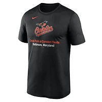 T-shirt Nike noir Baltimore Orioles Stadium Legend Performance pour homme