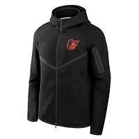 Men's Nike Black Baltimore Orioles Tech Fleece Raglan Full-Zip Windrunner Hoodie