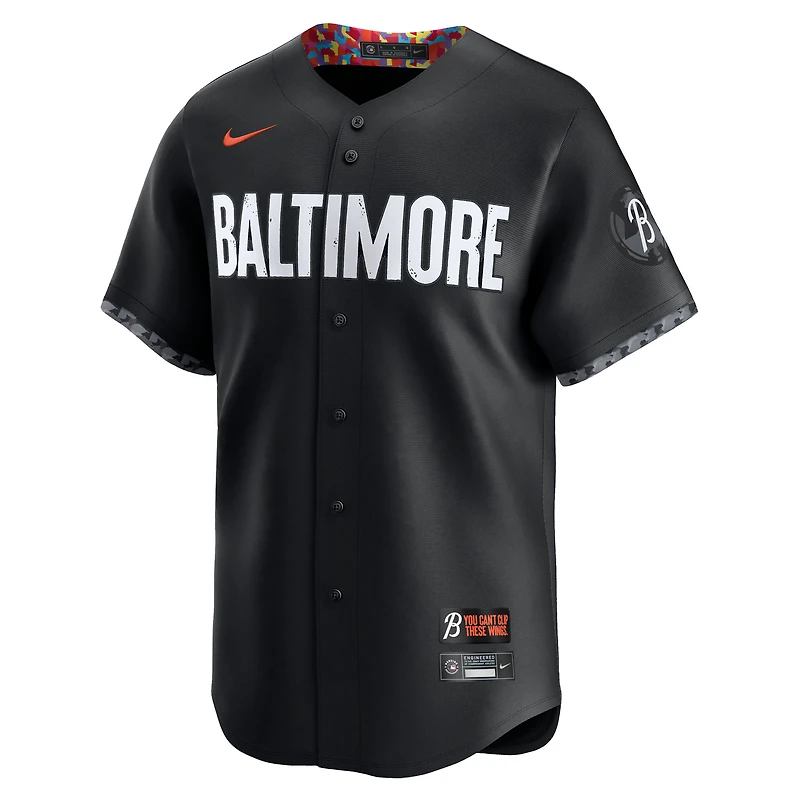 Maillot Nike Cal Ripken Jr. noir pour homme, édition limitée City Connect des Baltimore Orioles
