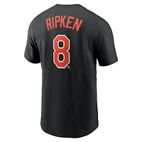 T-shirt Nike Cal Ripken Jr. noir pour homme, avec nom et numéro Fuse des Baltimore Orioles