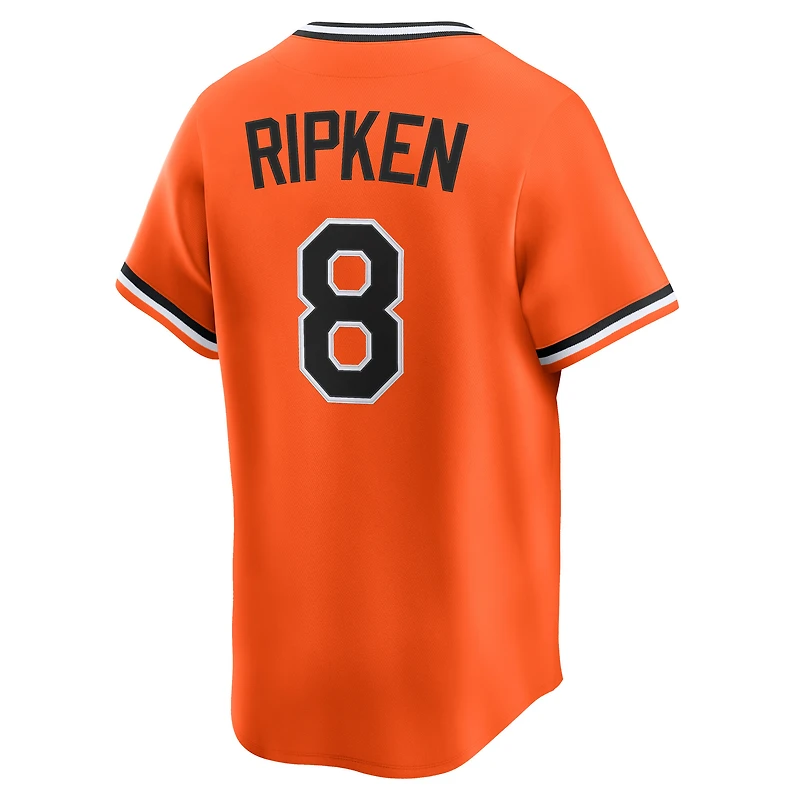 Maillot Nike Cal Ripken Sr. orange rétro des Baltimore Orioles pour homme, collection limitée Cooperstown