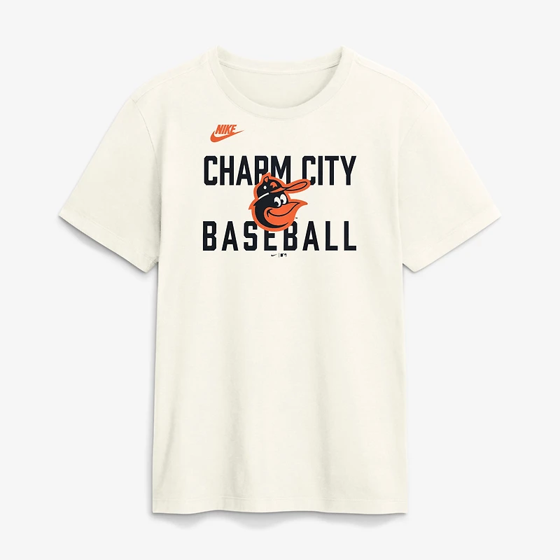 Men's Nike Cream Baltimore Orioles Cooperstown Collection ‘70s Inspired T-Shirt