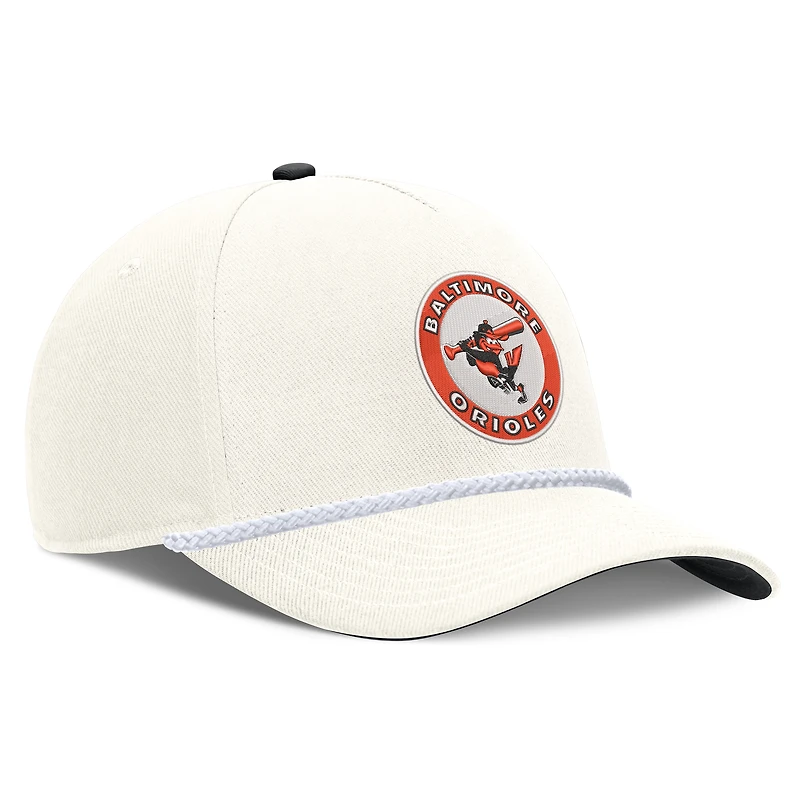 Casquette ajustable Nike crème Baltimore Orioles Cooperstown Rise pour homme