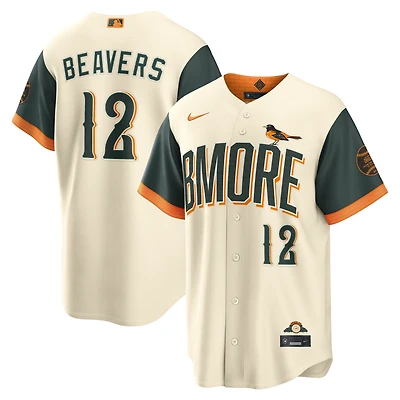 Men's Nike Dylan Beavers Cream Baltimore Orioles 2026 City Connect Stadium Jersey