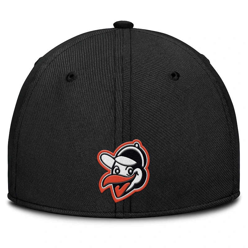 Men's Nike Gray/Black Baltimore Orioles Rise Swoosh Performance Flex Hat