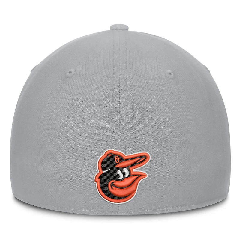 Casquette Nike Primetime Rise Dri-FIT Flex grise pour homme, Baltimore Orioles