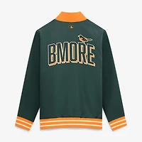 Men's Nike Green Baltimore Orioles 2026 City Connect Authentic Collection Relaxed Full-Zip Bomber Jacket