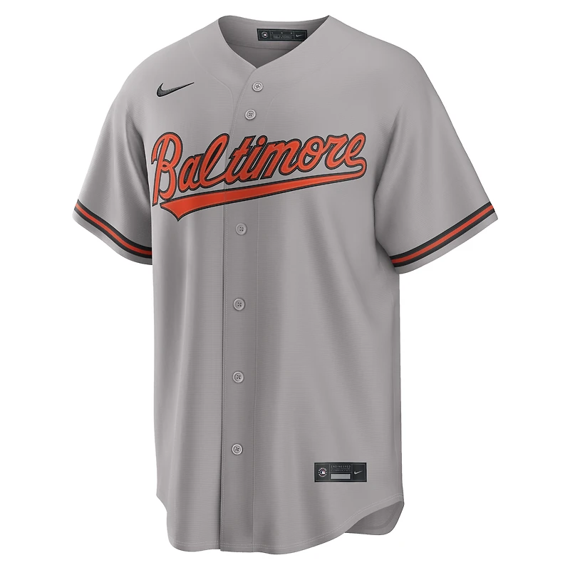 Men's Nike Gunnar Henderson Gray Baltimore Orioles Road Replica Jersey