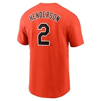 Men's Nike Gunnar Henderson Orange Baltimore Orioles Fuse Name & Number T-Shirt