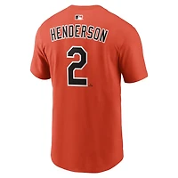 Men's Nike Gunnar Henderson Orange Baltimore Orioles  Name & Number T-Shirt