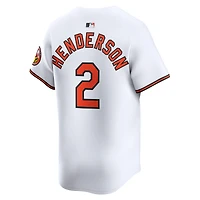 Maillot de joueur à domicile Gunnar Henderson Baltimore Orioles pour homme Nike blanc en édition limitée