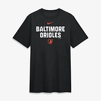 Men's Nike Heather Black Baltimore Orioles Stacked Tri-Blend T-Shirt