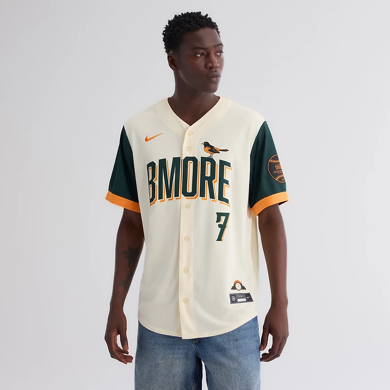Men's Nike Jackson Holliday Cream Baltimore Orioles 2026 City Connect Stadium Jersey