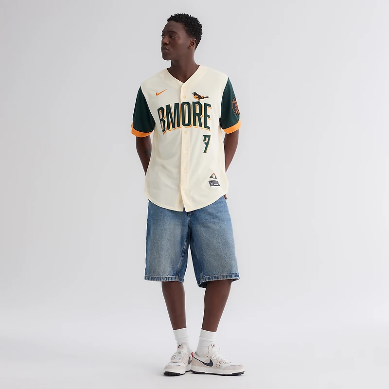 Men's Nike Jackson Holliday Cream Baltimore Orioles 2026 City Connect Stadium Jersey