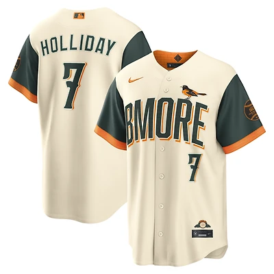 Men's Nike Jackson Holliday Cream Baltimore Orioles 2026 City Connect Stadium Jersey
